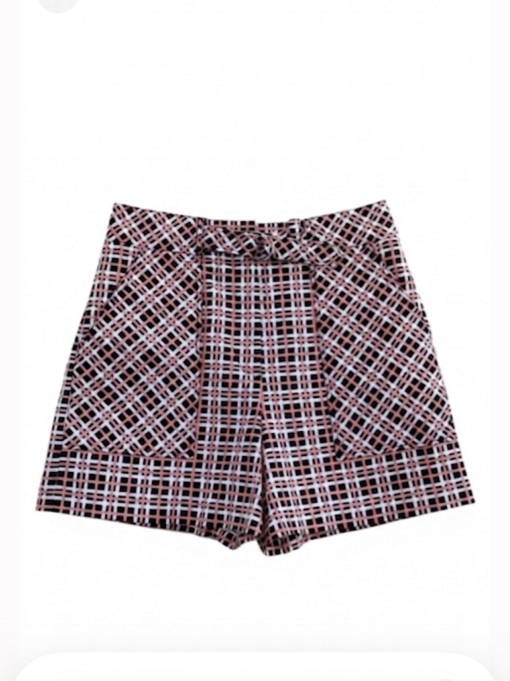 Diane Von Furstenberg Retro Look Shorts With Self Belt Size 10 New Without Tags